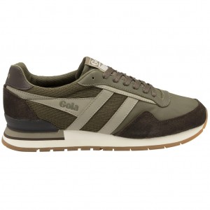 Gola Classics Atlanta Sneakers Kaki Marrones Oscuro Colombia | 134QYIZSH