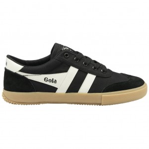 Gola Classics Badminton Plimsoll Sneakers Negras Blancas Colombia | 964EZKOBL