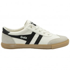 Gola Classics Badminton Plimsoll Sneakers Blancas Negras Colombia | 172BHCOEK