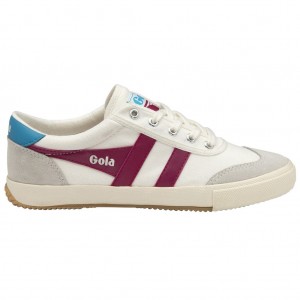 Gola Classics Badminton Sneakers Blancas Fucsia Colombia | 416TAZHBM