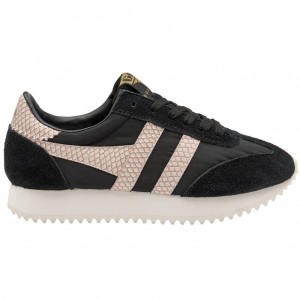 Gola Classics Boston '78 Snake Sneakers Negras Rosas Colombia | 691NDSOUG