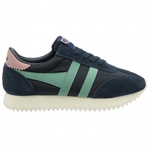 Gola Classics Boston '78 Sneakers Azul Marino Verde Coral Rosas Colombia | 813JMZCPA