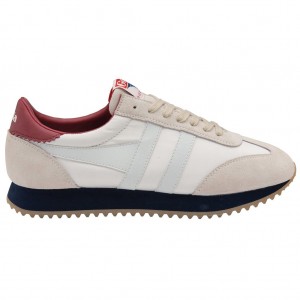 Gola Classics Boston '78 Sneakers Blancas Azul Marino Rojas Oscuro Colombia | 251ASDJPL