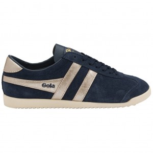 Gola Classics Bullet Flame Sneakers Azul Marino Rosas Doradas Colombia | 324IDEHRZ