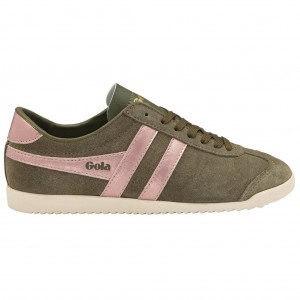Gola Classics Bullet Flame Sneakers Kaki Rosas Colombia | 435MKLXZN