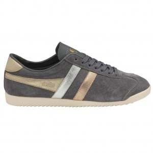 Gola Classics Bullet Mirror Trident Sneakers Plateadas Doradas Colombia | 746OANUTR
