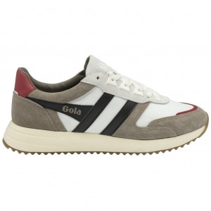 Gola Classics Chicago Sneakers Blancas Negras Colombia | 204ARIPFD
