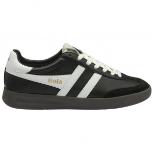Gola Classics Cyclone Leather Sneakers Negras Blancas Verde Menta Colombia | 913TEWKCX