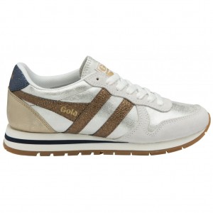 Gola Classics Daytona Blaze Sneakers Blancas Cobra Azul Marino Colombia | 086UJQEAH