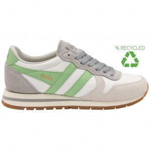 Gola Classics Daytona Chute Sneakers Blancas Gris Claro Verde Colombia | 402LWTNOZ