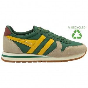 Gola Classics Daytona Chute Sneakers Evergreen Bone Sun Colombia | 825ZKOLCU