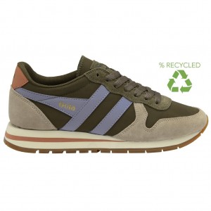 Gola Classics Daytona Chute Sneakers Kaki Lavanda Colombia | 265FANPGJ