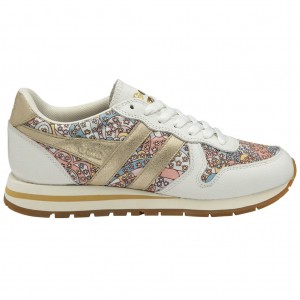 Gola Classics Daytona LBTY CP Sneakers Blancas Doradas Colombia | 154EGUDWA