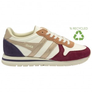 Gola Classics Daytona Quadrant Sneakers Blancas Rosas Doradas Colombia | 274UZIWSL
