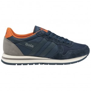 Gola Classics Daytona Sneakers Azul Marino Naranjas Colombia | 905SFDAHG