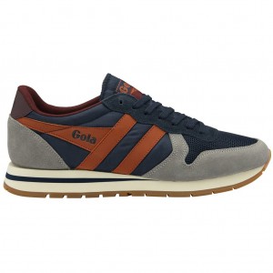 Gola Classics Daytona Sneakers Azul Marino Naranjas Colombia | 259YKMHSU