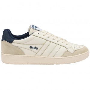 Gola Classics Eagle Sneakers Blancas Azul Marino Colombia | 350SCHFNZ
