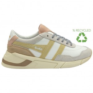 Gola Classics Eclipse Pure Sneakers Blancas Limón Rosas Colombia | 716EUGKFN
