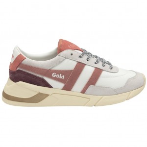 Gola Classics Eclipse Pure Sneakers Blancas Rosas Coral Rosas Colombia | 397CNJPLS