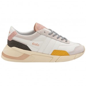 Gola Classics Eclipse Trident Snake Sneakers Blancas Rosas Colombia | 463PRDWVY