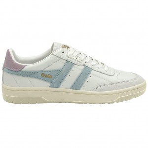 Gola Classics Falcon Sneakers Blancas Azules Colombia | 826XDRKVY