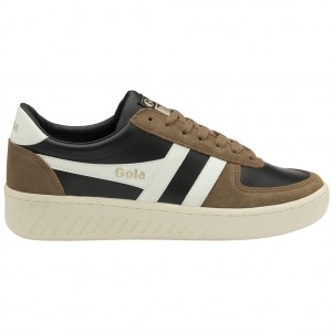 Gola Classics Grandslam Quadrant Sneakers Negras Blancas Colombia | 605ZHOUVA
