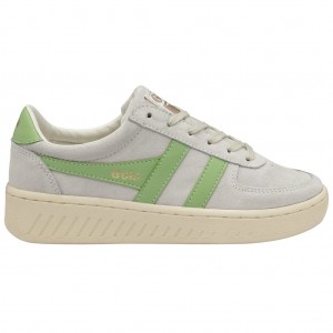 Gola Classics Grandslam Suede Sneakers Blancas Verde Colombia | 590FKDMRA