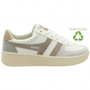 Gola Classics Grandslam Trident Sneakers Blancas Gris Colombia | 928BYVNKM