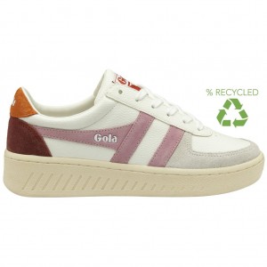 Gola Classics Grandslam Trident Sneakers Blancas Naranjas Colombia | 485NJBWEC
