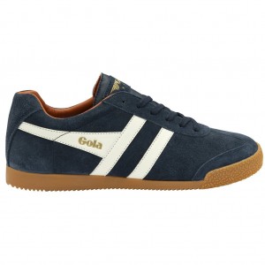 Gola Classics Harrier Suede Sneakers Azul Marino Blancas Naranjas Colombia | 170LNPKHM