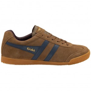 Gola Classics Harrier Suede Sneakers Azul Marino Burdeos Colombia | 517BSFXJP