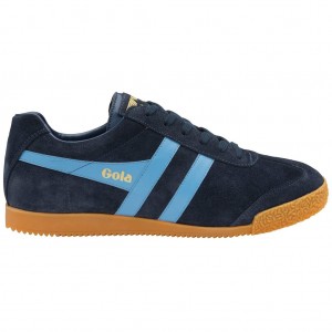 Gola Classics Harrier Suede Sneakers Azul Marino Colombia | 793CVZJKL
