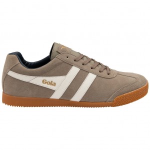 Gola Classics Harrier Suede Sneakers Blancas Azul Marino Colombia | 317VKGFRY