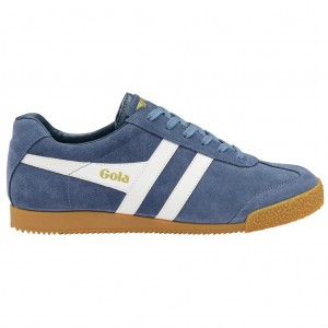 Gola Classics Harrier Suede Sneakers Blancas Colombia | 904UJEALX
