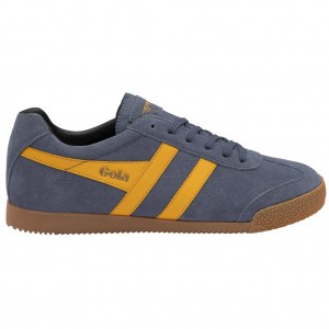 Gola Classics Harrier Suede Sneakers Negras Colombia | 718YOBNKA