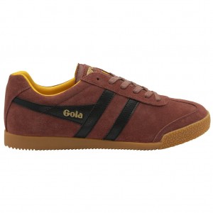 Gola Classics Harrier Suede Sneakers Rojas Negras Colombia | 241ILUZBE