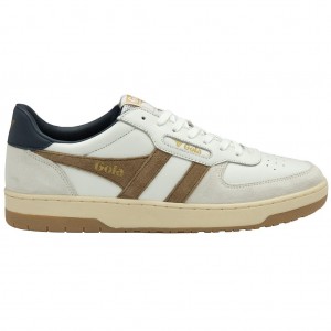 Gola Classics Hawk Sneakers Blancas Azul Marino Colombia | 019RZKYNF
