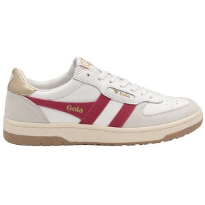Gola Classics Hawk Sneakers Blancas Doradas Colombia | 306QPTIBD