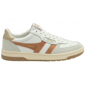 Gola Classics Hawk Sneakers Blancas Doradas Colombia | 310EYCNSW