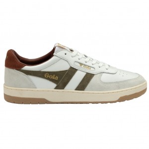 Gola Classics Hawk Sneakers Blancas Kaki Colombia | 132JTLXHK