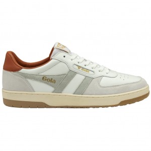 Gola Classics Hawk Sneakers Blancas Naranjas Colombia | 819QXLKIP
