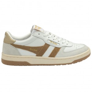 Gola Classics Hawk Sneakers Blancas Verde Menta Doradas Colombia | 701APHUFZ