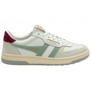 Gola Classics Hawk Sneakers Blancas Verde Gris Claro Colombia | 251JDAKML