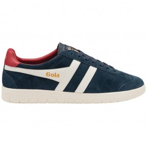 Gola Classics Hurricane Suede Sneakers Azul Marino Blancas Rojas Oscuro Colombia | 314DCZQSW