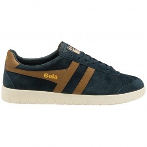 Gola Classics Hurricane Suede Sneakers Azul Marino Blancas Colombia | 314FEAGKX