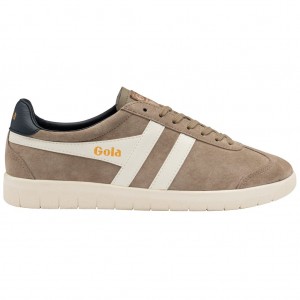 Gola Classics Hurricane Suede Sneakers Blancas Azul Marino Colombia | 073SEAYKU