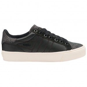 Gola Classics Orchid II Glitter Sneakers Negras Colombia | 089DBRPIY