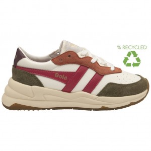 Gola Classics Saturn Quadrant Sneakers Blancas Kaki Colombia | 596WTRUSD