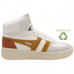 Gola Classics Slam Trident Sneakers Blancas Naranjas Colombia | 175FAPNKW