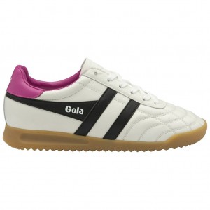 Gola Classics Stadium Sneakers Blancas Negras Rosas Colombia | 615PLMGID
